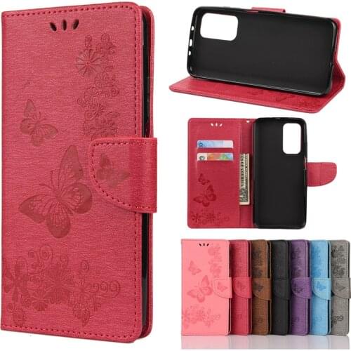 Flip Phone Cases For Samsung S20 FE Note 10 9 8 20 S20 S10 S9 S8 Plus Big Butterfly Leather Wallet Book Style Cover Fundas Shell