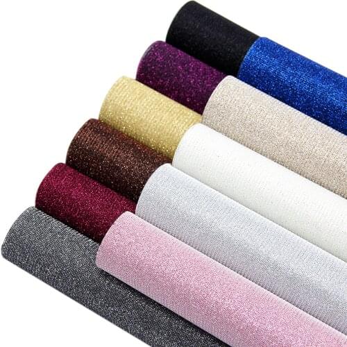 David accessories 20*33cm Faux Leather Fabric Fine Glitter Bump Texture Stripe Synthetic Leather For Bows DIY Crafts ,1Yc8541