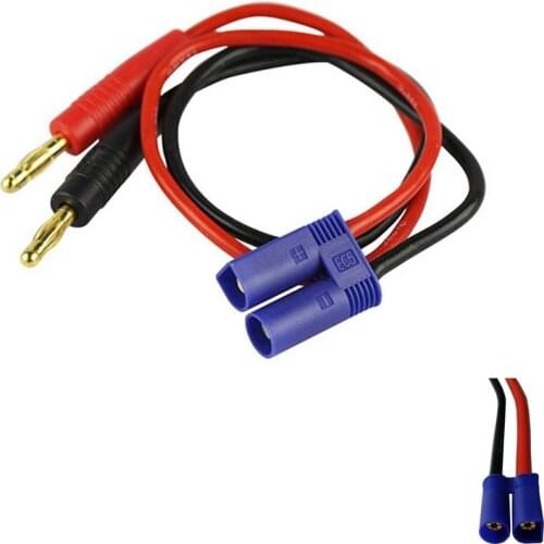1pcs EC5 to 4.0mm Banana Bullet Plug Connector With 14AWG Silicone Cable 30CM for Lipo Battery RC Multirotor Quadcopter