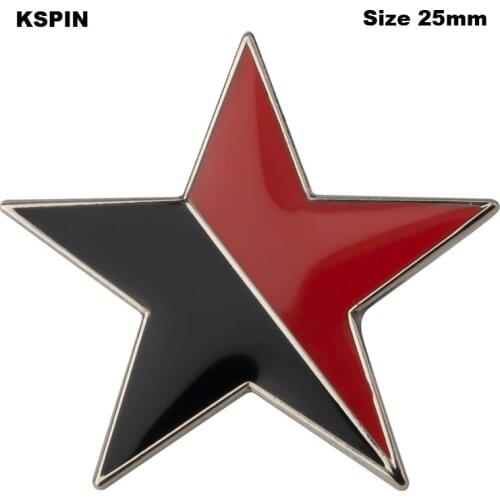 Red-black Star Lapel Pin Badge Enamel Pin badge brooch Lapel pin Jeans shirt Cool Jewelry Gift XY0496
