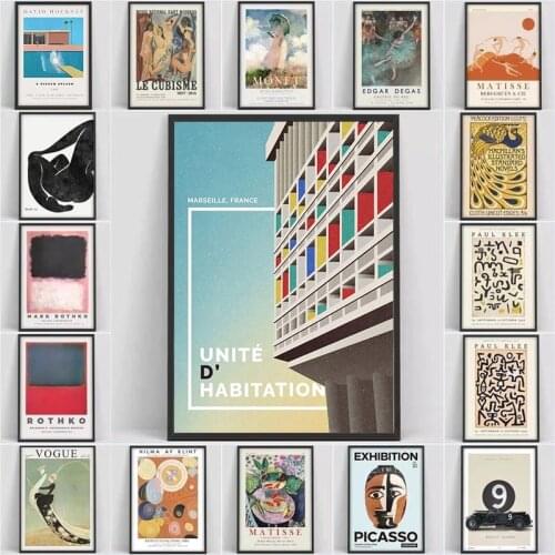 Cuadros David Hockney Art Exhibition Poster, David Hockney Print, Hockney ,Wall Art A Bigger Splash Art Print, Modern Minimalist