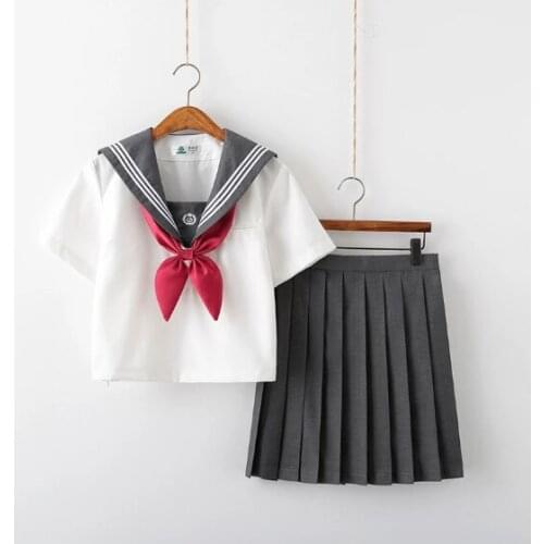 New School Uniforms Design For Teenage Girls Students JK Japanese Sailor Uniform Anime Cosplay Costume Shirt Pleated Skirt Sets
