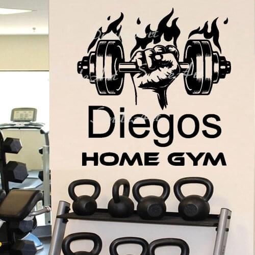 Creative Custom Name Gym Nursery Wall Stickers Vinyl Art Decals For Home Decor Living Room Bedroom Vinyl Mural Decal