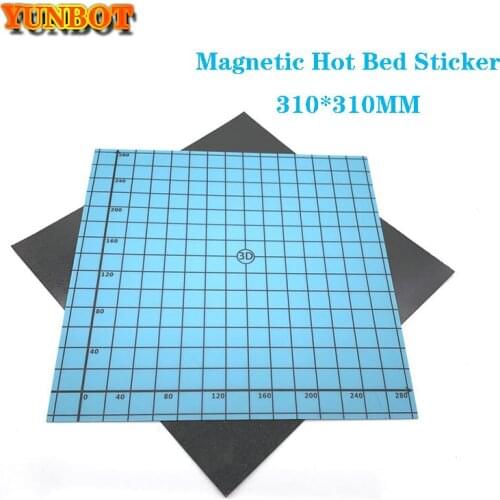 Magnetic Print 310*310MM Heat Hot Bed Sticker Coordinate Printed Hot Bed Surface Sticker blue for 3D Printer Accessories