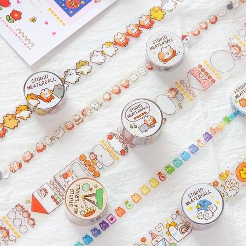 Cute Kawaii Cartoon cat Japanese Masking Washi Tape Decorative Adhesive Tape Decora Diy Scrapbooking Sticker Label Stationery