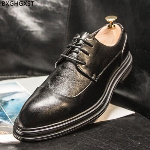 Oxford Italian Shoes Men Brown Men Dress Shoes Leather Fashion Wedding Shoes for Men 2021 Black Man Zapatos De Hombre Chaussure