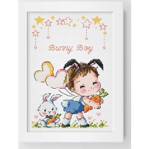 SO4154 DIY Mini Cartoon Package Craft Stich Cross Stitch Cotton Fabric Needlework Embroidery Crafts Counted Cross-Stitching Kits