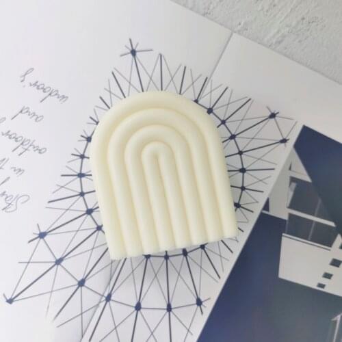New U Shape Multilayer Silicone Candle Mold DIY Handmde Baking Soap Chocolate Cake Mould Art Home Decoration Atmosphere Tool