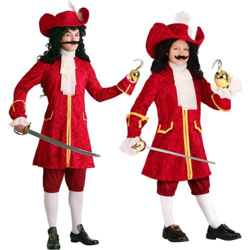 New Halloween Movie Pirate Captain Cosplay Costume Mariner kid adult clothes role play fast ship high quality