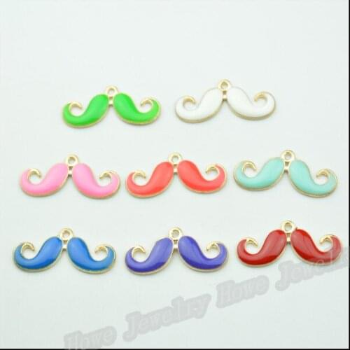 Wholesale 56 pcs Enamel Alloy Gold-color Jewelry Mixed beard Pendants charms for bracelet necklace DIY jewelry making JC-375