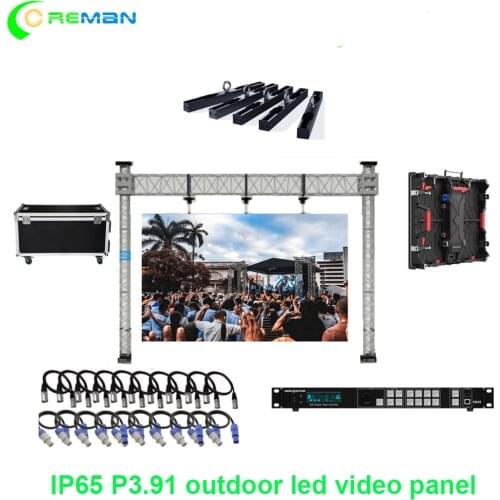 Complete P3.91 Outdoor Led Video Panel 500x500mm 3,91mm for sale & custom led wall Panels