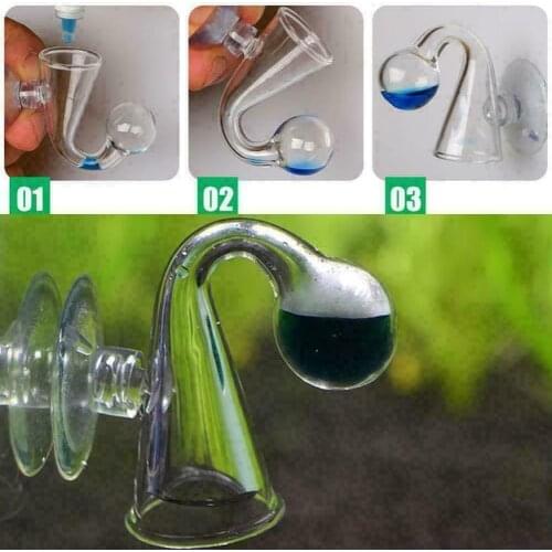 CO2 Glass Drop Checker Aquarium Real Time Solutions Liquid Detection for Fish Tank WXV Sale