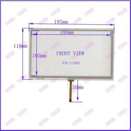 Free shipping ZCR-1138R1 touch screen 193*118 8 inch screen four line resistance touch screen