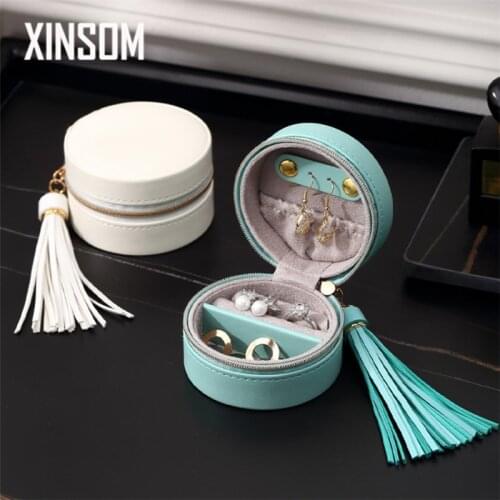 XINSOM Cute Mini Jewelry Box Women Girls Earrings Rings Jewelry Storage Box Portable Travel Case Casket Drop Shipping Wholesale