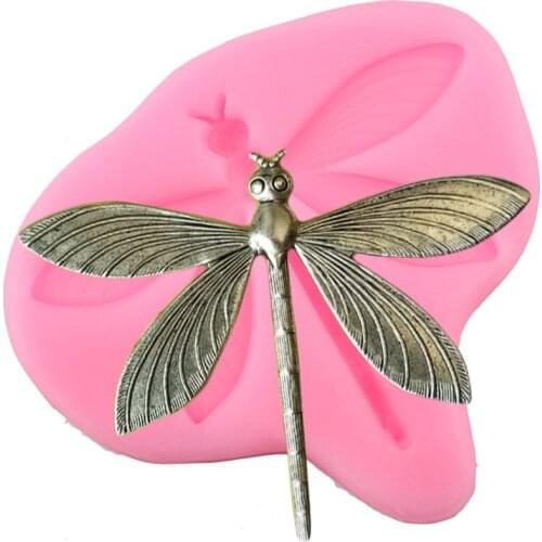 Dragonfly Silicone Mold Chocolate Candy Polymer Clay Jewelry Molds DIY Baking Party Cupcake Topper Fondant Cake Decorating Tools
