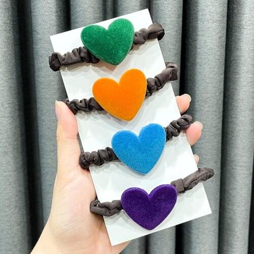 Women Hair Ties Elastic Bands Girl Acrylic Red Tie Rubber Bow Knot Bear Animal Korean Cute Accessories Handmade Wholesale