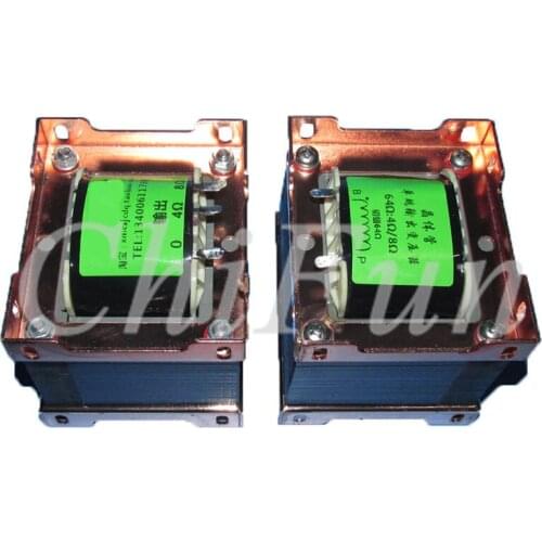 1 pair 64Ω:4Ω/8Ω Transistor single-ended output transformer 25W Primary current 1A, EI76x40 iron core