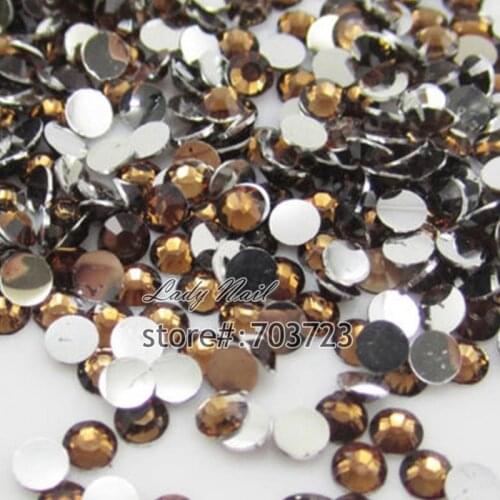 1000PCS ss30 6mm 3D Nail Art Gems Beads Nail Tools Decorations Glitter Rhinestones For Nail Jewelry Tips Dark Brow N18