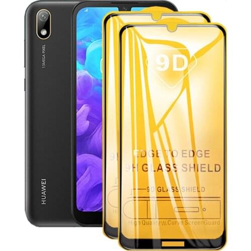 2pcs/lot Y 5 2019 Full Cover Tempered Glass for Huawei Y5 2019 y52019 huaweiy5 2019 9H Screen Protector Safety Protective Film