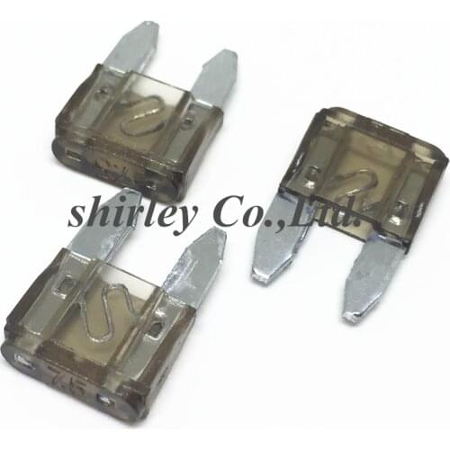 20pcs/lot AMP Mini Car Fuse 7.5A 7.5 AMP 32V Mini Size Boat Truck Blade Fuse