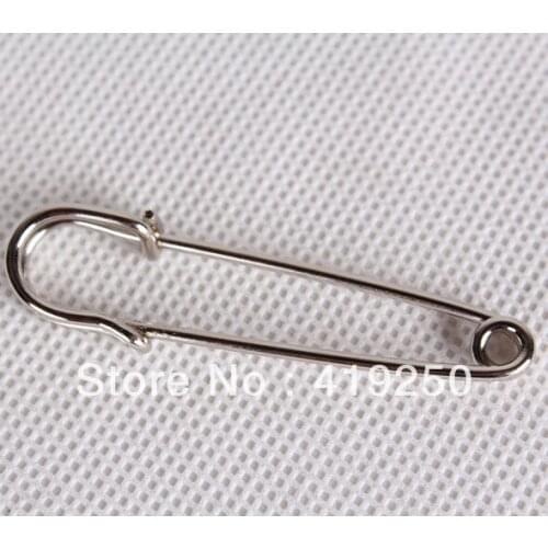 200pcs 75MM High quality silver color Larger Safety Pins