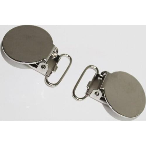 30PCs Lead Free Metal Suspender Pacifier Clips With Plastic Craft Sewing Tool 38x25mm