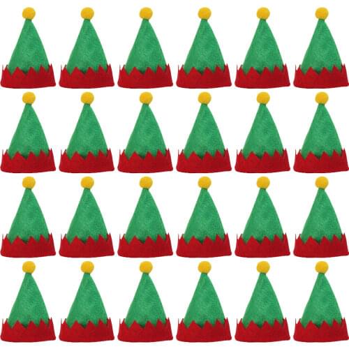 36Pcs Mini Christmas Hat Santa Claus Hat Lollipop Top Topper Cover Hat For Xmas Party Decoration Hot Lollipop Hats Candy Decors