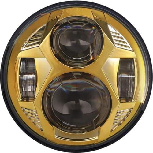 5.75 Inch Round LED Motorcycle Headlight 51W 5-3/4 Inch for Sportster Iron 883 Street Rod Street Glide