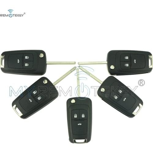 5pcs Flip remote car key shell for Chevrolet Aveo Cruze Orlando 2011 2012 2013 HU100 3 button key replacement cover remtekey