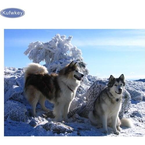 5D Diy Diamond Painting Cross Stitch "Alaskan Malamute dog " embroidery Kits Mosaic rhinestones Painting home decor Needlework