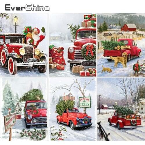 EverShine 5D Diamond Painting Landscape Picture Of Rhinestone Diamond Embroidery Christmas New Arrivals Car Decor For Home