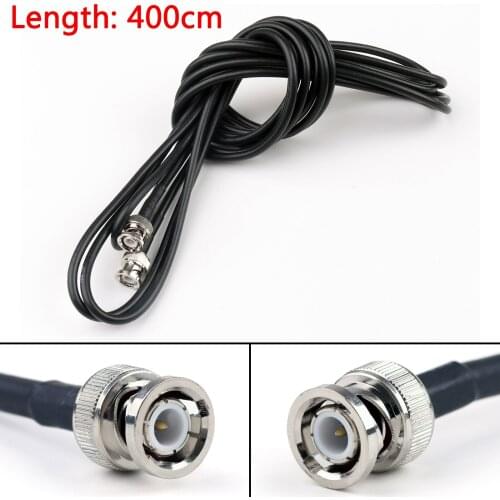 Artudatech 20cm 50cm 200cm 400cm RG58 Cable BNC Male Plug To BNC Male Straight Crimp Coax Pigtail 8in 20in 6ft 10ft