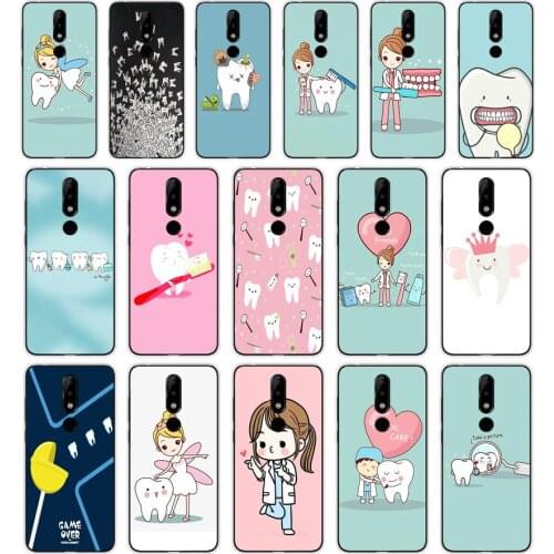 66Funny Cartoon Dentist Dental Crowned Soft Silicone Tpu Cover phone Case for Nokia 2 2.1 2.3 3 3.1 4.2 5. 5.1 6 7.2 8 Plus Case