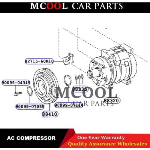 For AC Compressor for car Toyota LAND CRUISER HZJ76L FZJ7 GRJ7 HZJ7 VDJ7 2005-2011 for 883206A230