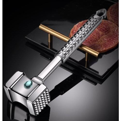 304 Stainless Steel Meat Tenderizer Double-sided Meat Hammer Solid Hand-held Meat Tenderizer Kitchen Tool Steak Tenderizer