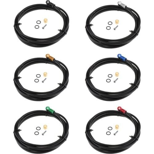 Hydraulic Disc Brake Hose Kit for BH90 System 2000mm Bike Disc Brake Oil Pipe with Olive Insert Fitting Barb Repair Accessories