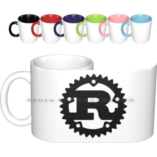 Rust Logo Ceramic Mugs Coffee Cups Milk Tea Mug Rust Rust Logo Rust Programming Language Hpc Java C Language Programming