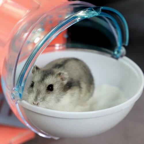 Hamster Cage Bathroom Sauna Bathtub Small Pet Hamster Accessories Bath Sand Room Pet Toy Acrylic House