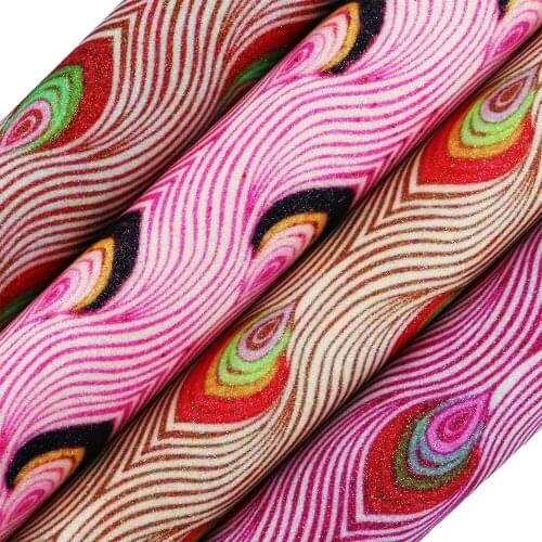 30x134cm Printed Flame Fine Gitter Fabric Leather For Home Decoration Earrings DIY Hongjhuxing AY249