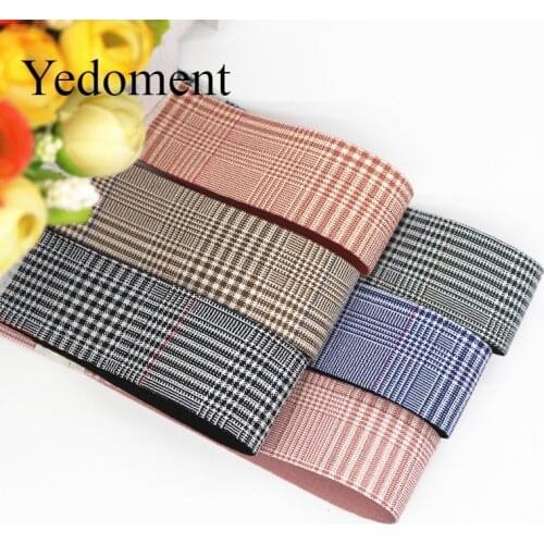 5 Yards 25MM/38MM Checked Fabric Double Face Polyester Ribbon For Hair Bows DIY Crafts Handmade Accessories M19092201