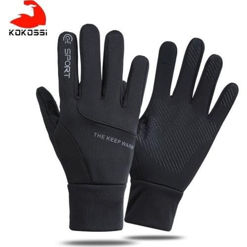 KoKossi Skiing Gloves Inner Velvet Effocoent Warmth Comfortable Skin-friendly Waterproof Design Silicone Non-slip Skiing Gloves