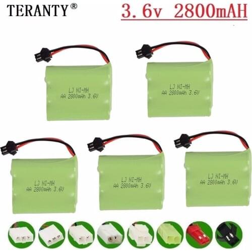 M Model ) 3.6v 2800mah NiMH Battery For Rc toys Car Tanks Trains Robot Boat Gun Ni-MH AA 2400mah 3.6v Rechargeable Battery 5Pcs
