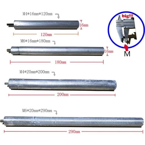 M6 Magnesium Anode Rod Magnesium Bar for Water Heater Waterboiler Heating Element