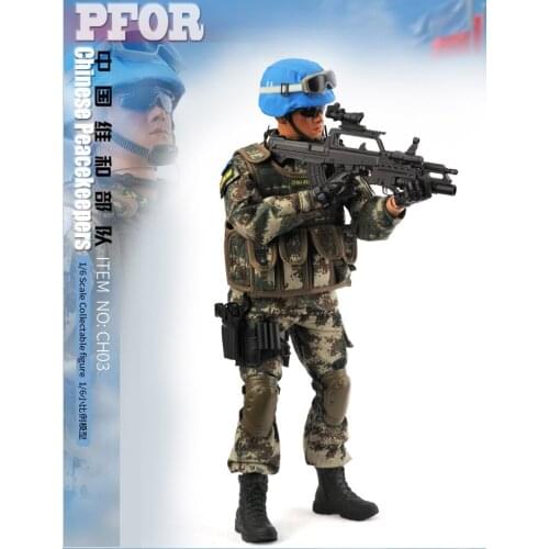 Peace mission: one sixth of Chinese peacekeeping force model joint movable multi parts set