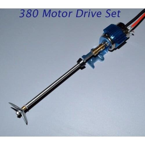 1 Set 380 RC Boat Motor+Shaft+Positve Metal Screw Spare Part For DIY RC Electric Boat Model Speedboat