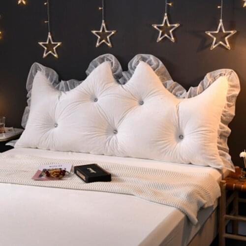 Washable Lace crown Long pillow high quality bed cushion soft Modern simplicity long backrest Bed pillow For Sleeping