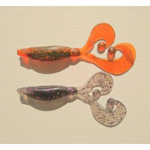 6pcs 11cm/5g Sea bass Black fish Long tail soft fishing lure soft bait mixed colors Free shipping