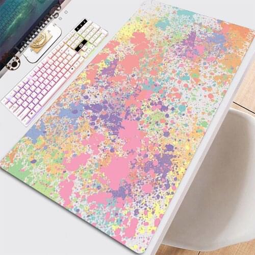 Pastel Mouse Pad Desk Big Art graffiti Mousepepad Computer Gaming Mat For Kawaii Accessories Mat Gamer Keyboard Carpet Xxl Girl