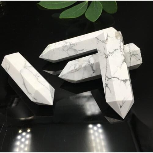 Natural White Turquoise Crystal Point Polished Healing Stone Home Decor