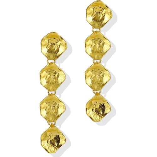 Exaggerated Punk Geometric Dangle Drop Earrings 2021 New Fashion Big Geometric Gold Color Long Earrings For Women Jewelry Gift